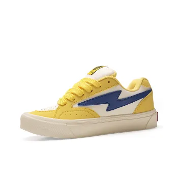 STUR YSN Wear resistant And Lightweight Low Top Skateboard Shoes Unisex White Blue Yellow