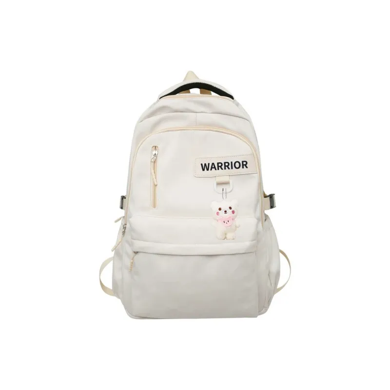 Warrior Nylon Backpack Medium Size Women's White/Black-18