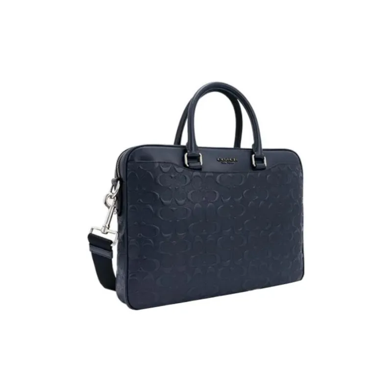 COACH Beckett Cow Leather Briefcase, Handbag Large Size Men's Marine Blue-1