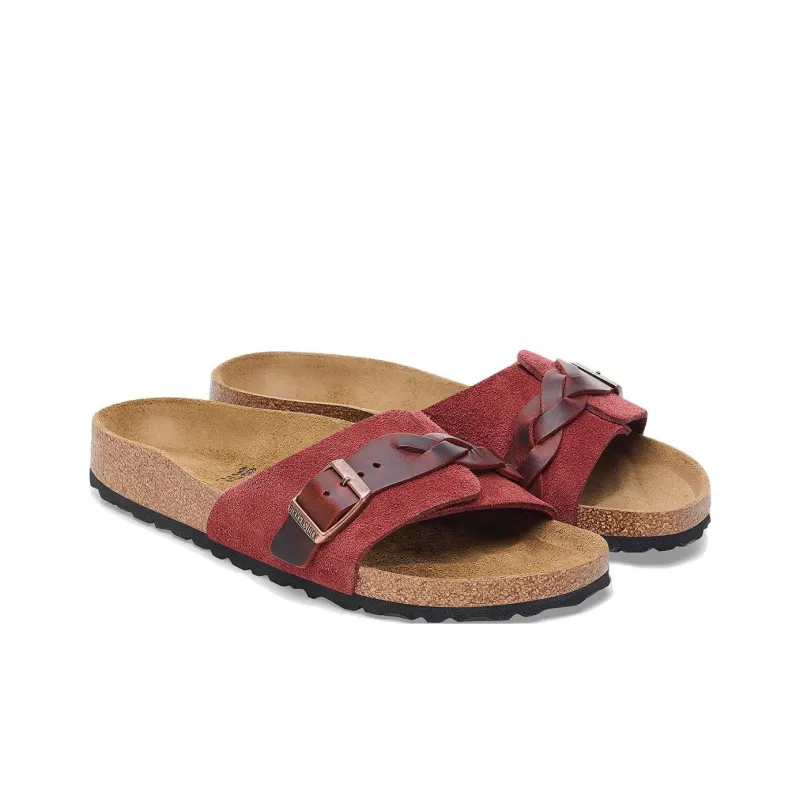 Birkenstock Slide Slippers Women's Burgundy-2
