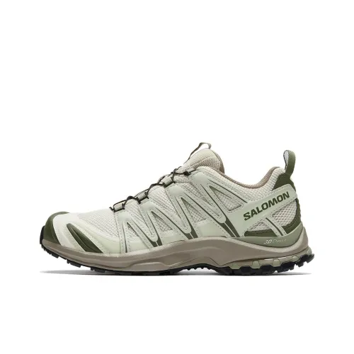 SALOMON XA PRO 3D Outdoor Shoes Unisex Low-Top Greige/Light Celadon Green/Pepper White