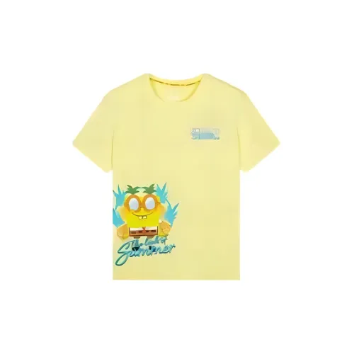 Spongebob Squarepants X 361° Sports Life Collection T-Shirts Men Tender And Delicate Yellow