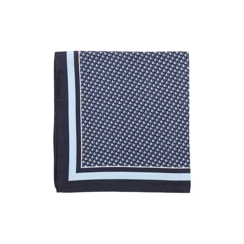 Zzegna Silk Silk Scarves Men's Blue-1