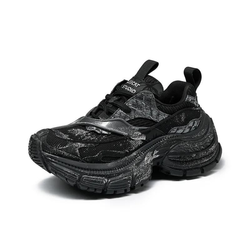 LEECAT STUDIO Anti Slip Wear Resistant Breathable Lightweight Height Increasing Low Top Chunky Sneakers Women's-2