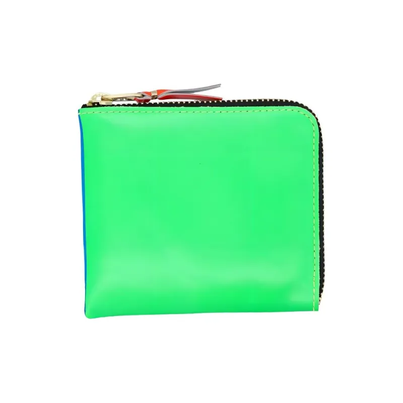 CDG Sheepskin Coin Purse Wallet Regular Unisex Green/Blue-2