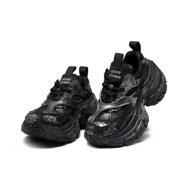 LEECAT STUDIO Anti Slip Wear Resistant Breathable Lightweight Height Increasing Low Top Chunky Sneakers Women's-3
