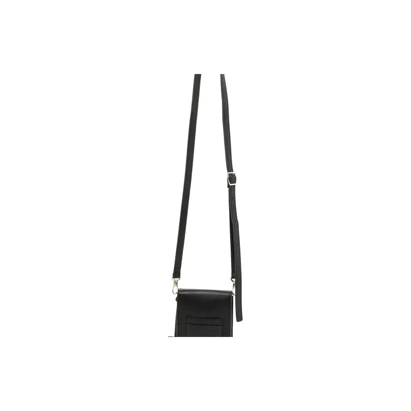 Yohji Yamamoto Cow Leather Crossbody Bags Cell Phone Pouch Unisex Black-8