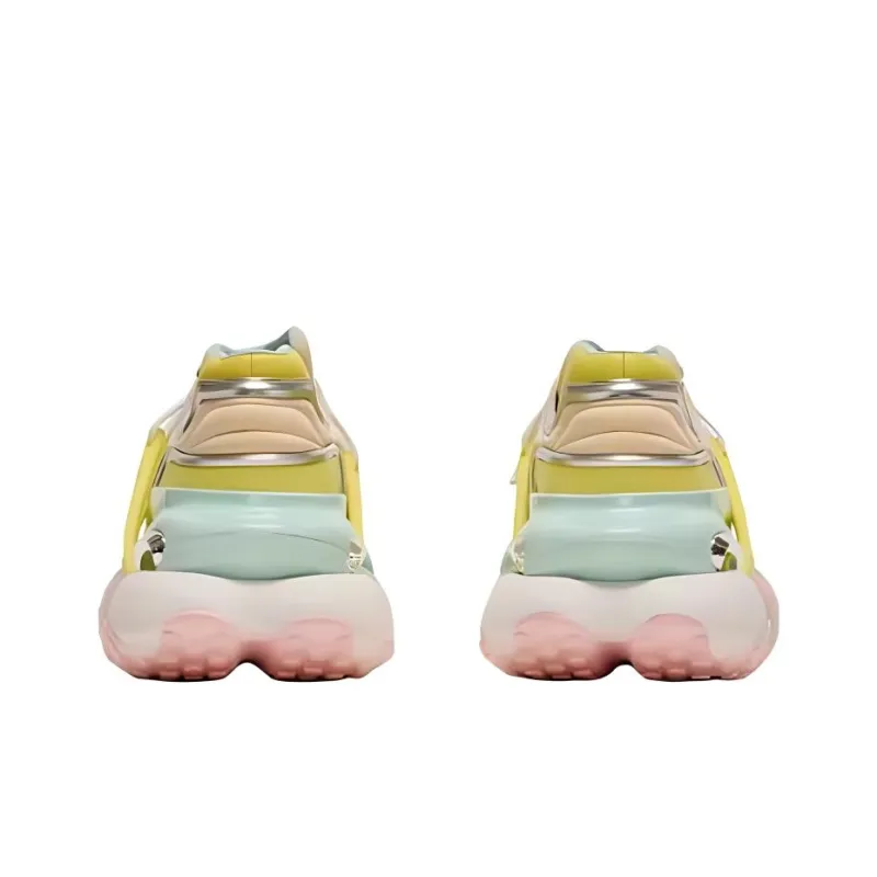 BALMAIN Unicorn Low Top Casual Shoes Women's Yellow Green-4
