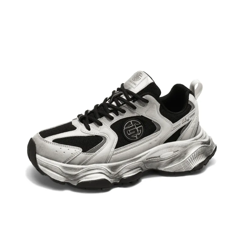 GONGLANGSHIJIA Slip Resistant Low Top Chunky Sneakers Men's-9