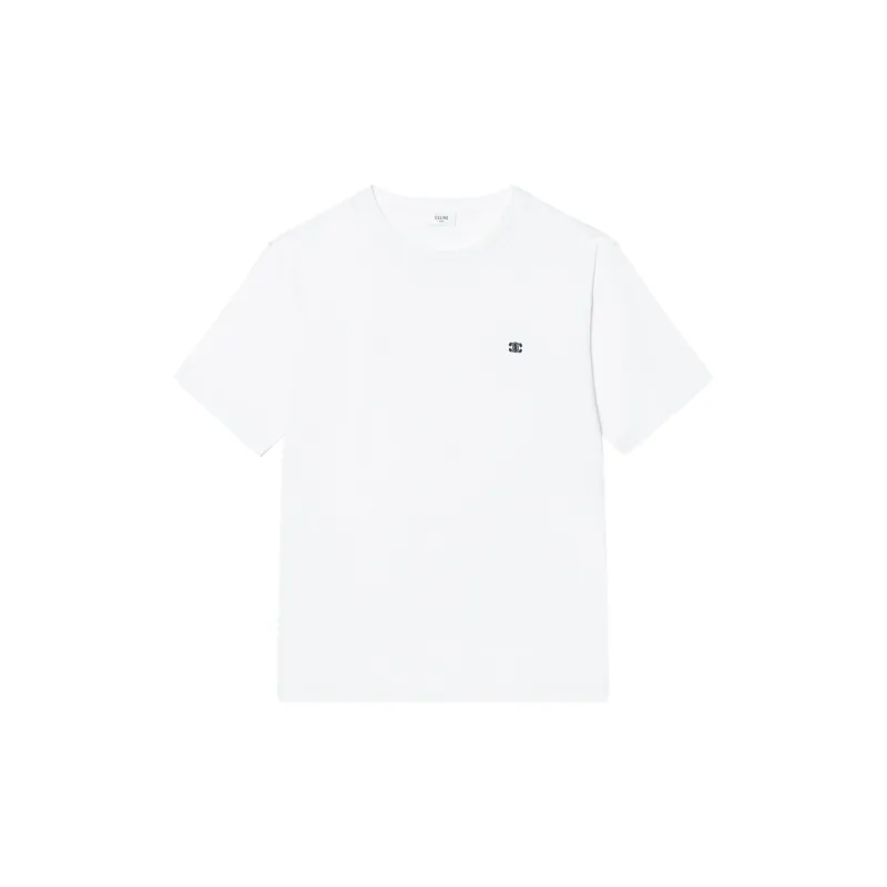 CELINE Triomphe Motif Embroidered Loose Fit T Shirt-6