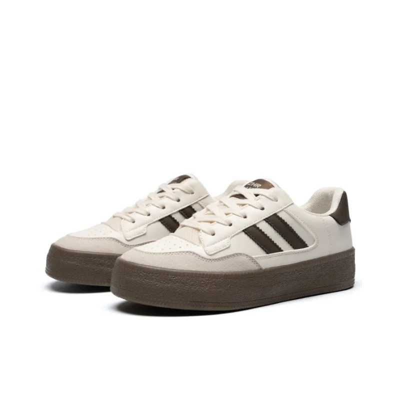 ZHR Classic Vintage T-Head White Sneakers Slip-Resistant Cushioning Low-Top Skateboard Shoes Women's-1