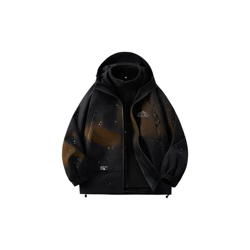 ROBINHOOD Waterproof And Windproof To Keep Warm Windbreaker Jacket Unisex Black-1