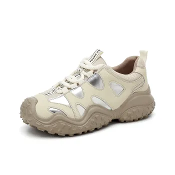 SHOUBA Wear resistant And Lightweight Low Top Casual Shoes Women's Apricot Ginkgo
