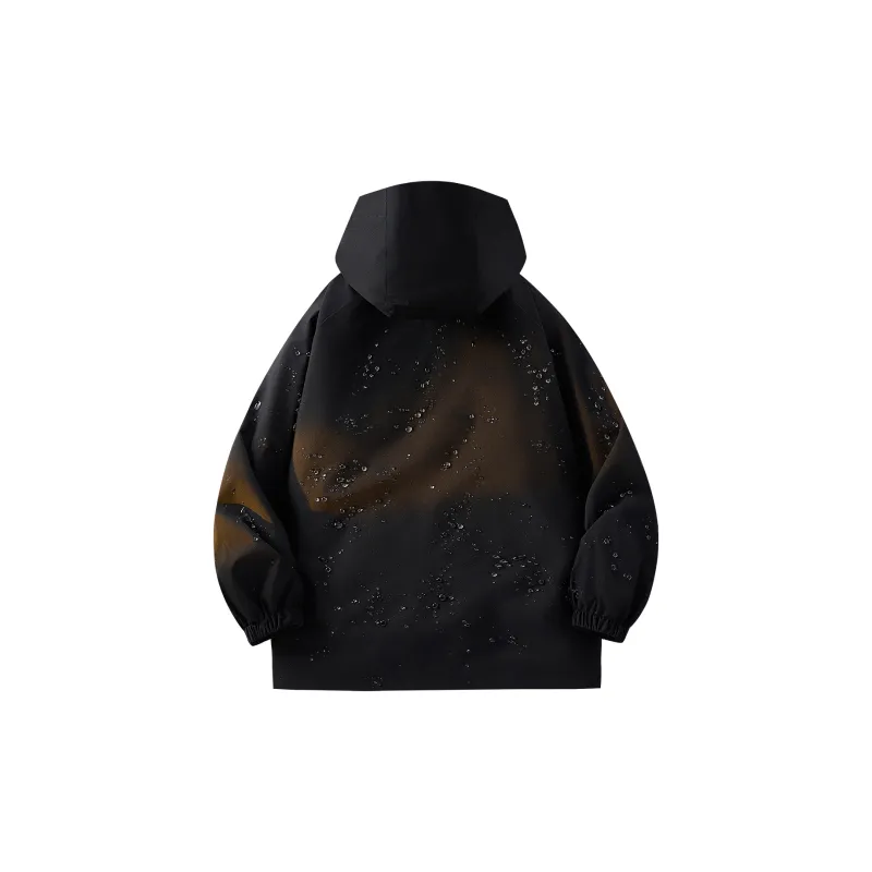 ROBINHOOD Waterproof And Windproof To Keep Warm Windbreaker Jacket Unisex Black-2