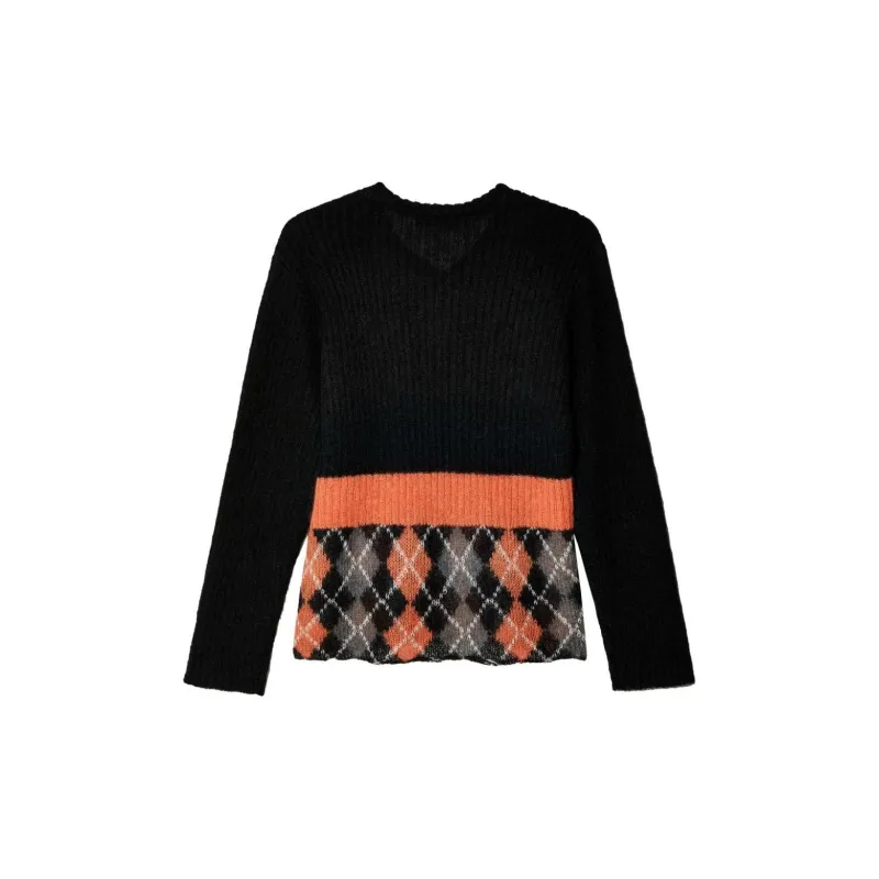 UNDERCOVER Geometric-pattern Crew-neck Jumper-1