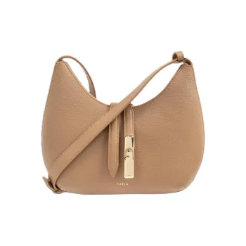 Furla Leather Crossbody Bag Shoulder Bag Small Size Women's Beige
