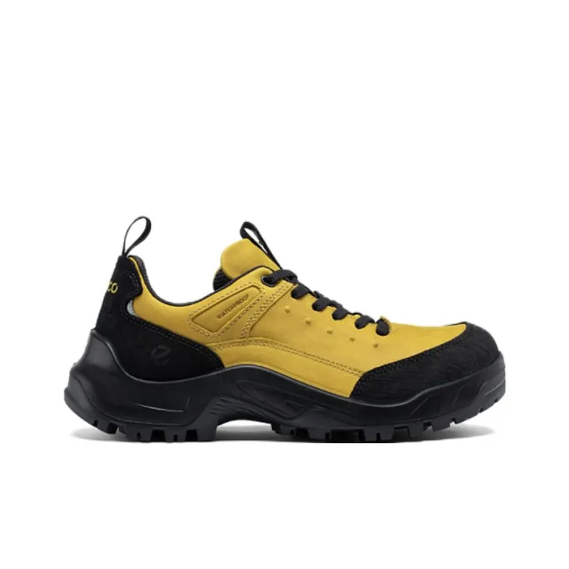 Ecco Off-road Series Cushioning Wear-Resistant Low-Top Hiking Shoes Men's Yellow-1