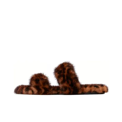 SAINT LAURENT Slide Slippers Men Leopard