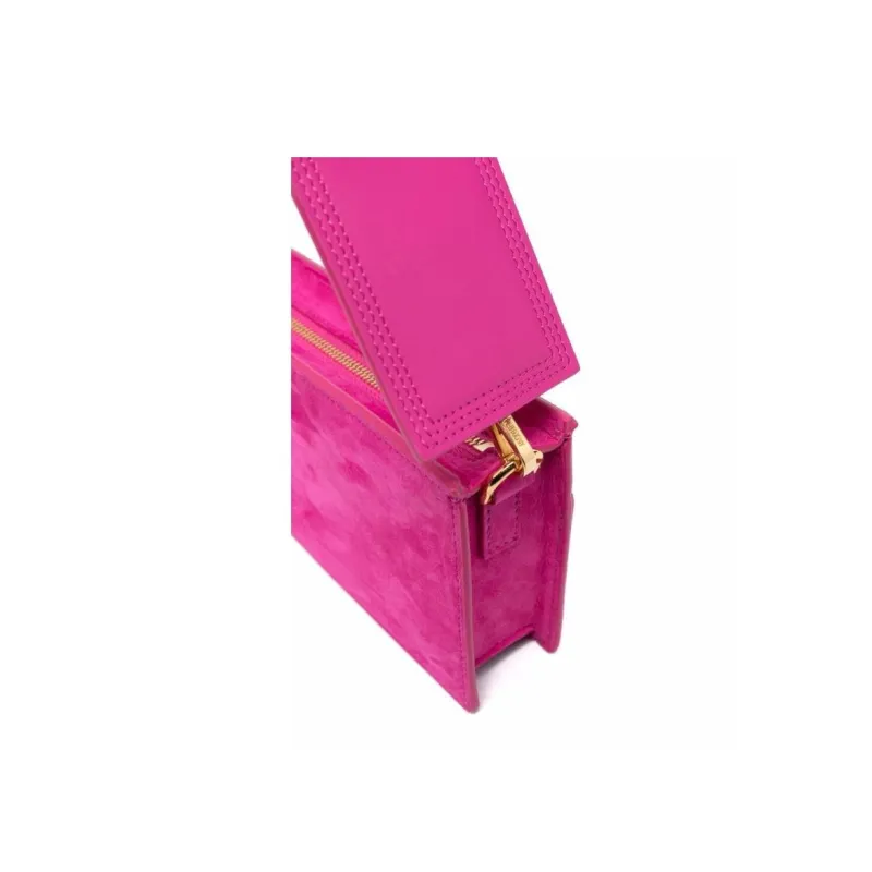 Jacquemus Suede Shoulder Bag Women's Pink-3