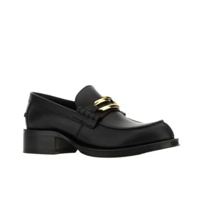 Lanvin Buckled Leather Loafers-2