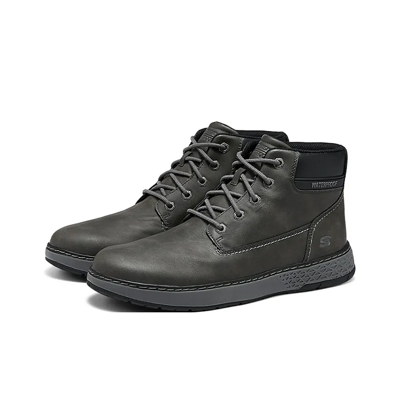 Skechers Anti Slip Wear Resistant Casual Shoes Men's Charcoal Gray-2