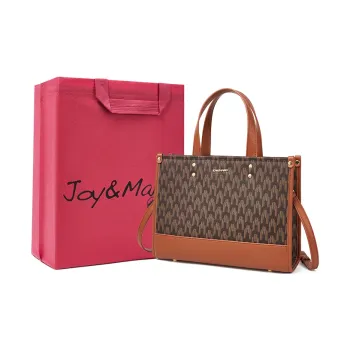 Joy&Mario PVC Elegant Casual Commute Large Size Women's Beige Yellow/Cocoa Coffee/Tale Green