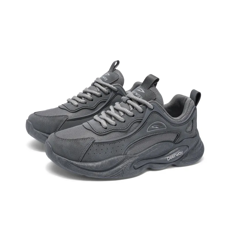 DEERWAY Cushioned Slip Resistant Abrasion Resistant Low Top Chunky Sneakers Men's-27