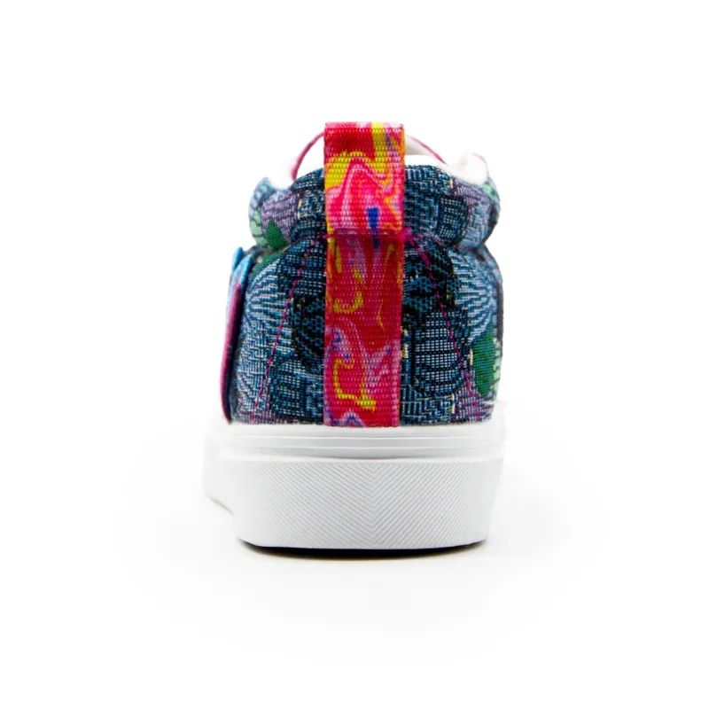 VXDT Skateboard Shoes Unisex Mid Top Dragon Fruit Pink/Camouflage Blue-4