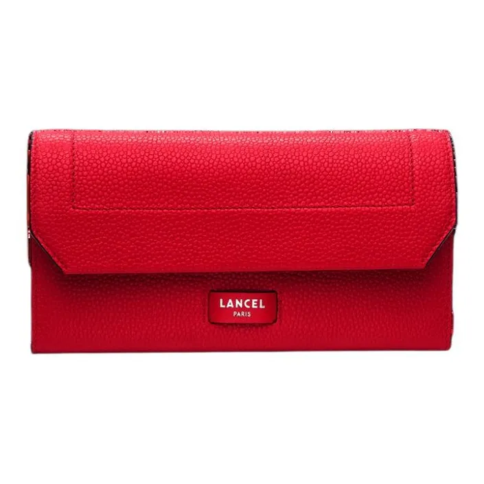 LANCEL Leather Slim Flap Wallet-0