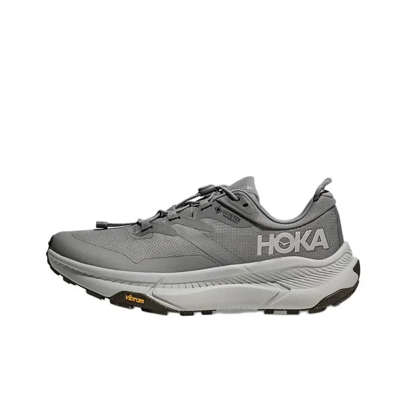 HOKA ONE ONE Transport Abrasion-Resistant Low-Top Running Shoes Men's Gray-0