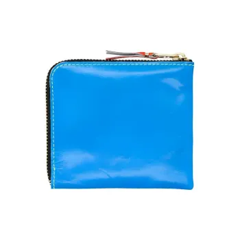 CDG Sheepskin Coin Purse Wallet Regular Unisex Green/Blue
