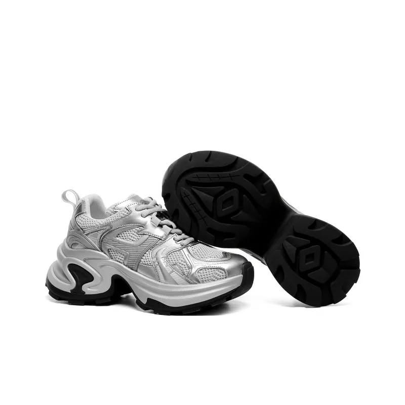 C°BANNER Low Top Chunky Sneakers Women's Gunmetal-4