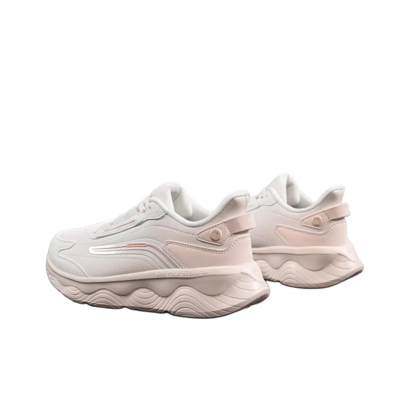 361° Cushioning Anti Slip And Wear Resistant Low Top Casual Running Shoes Women's White Pink-1