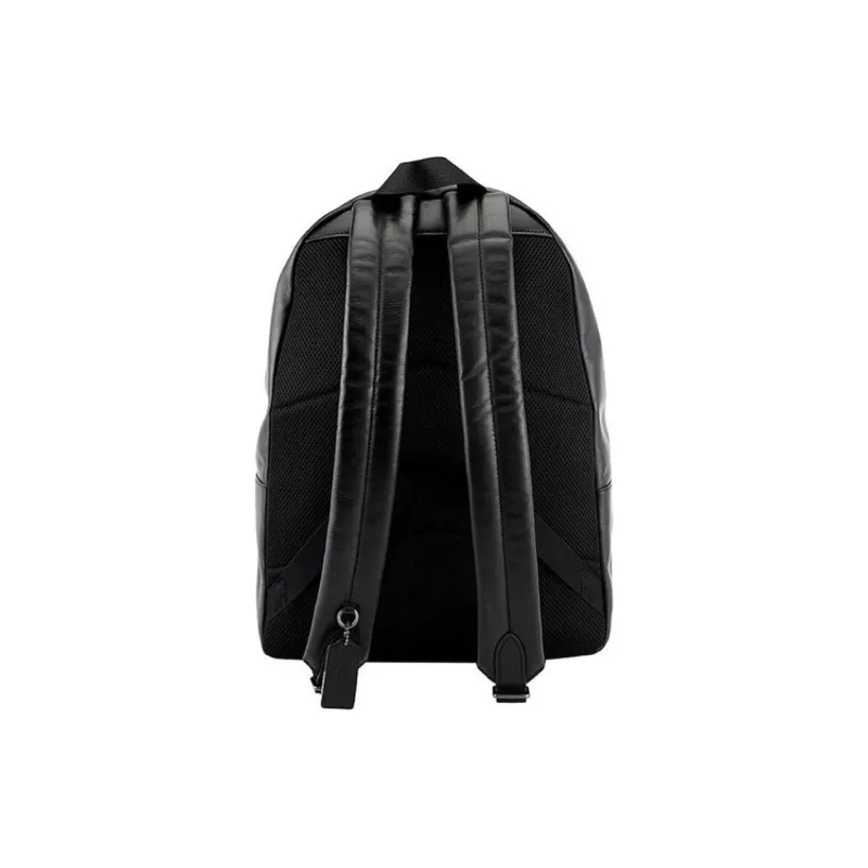 COACH Houston Canvas With Leather Backpack Regular Men's Black & Blue-3