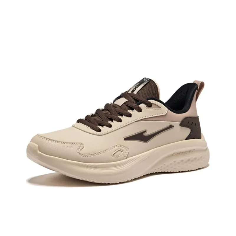 Erke Cushioning Anti Slip And Wear Resistant Low Top Casual Running Shoes Men's Light Smoke Coffee Dark Sandalwood-2