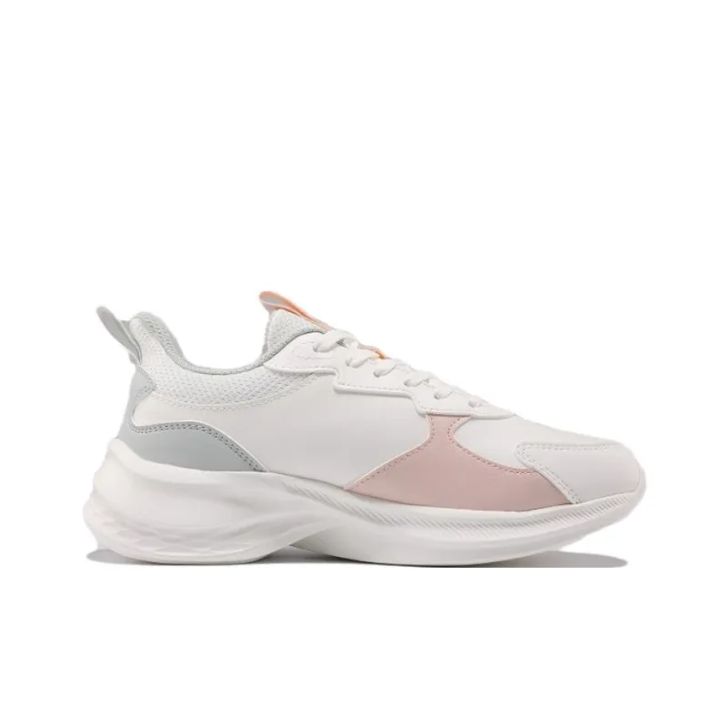 361° Cushioning Anti-Slip And Wear-Resistant Low-Top Casual Running Shoes Women's White Pink-1