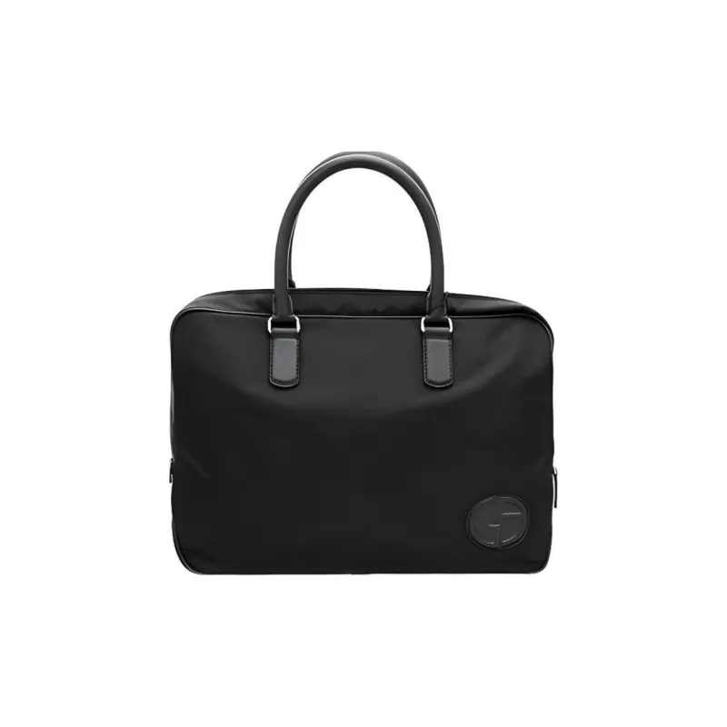 GIORGIO ARMANI Nylon Briefcase, Handbag Men's Black-0