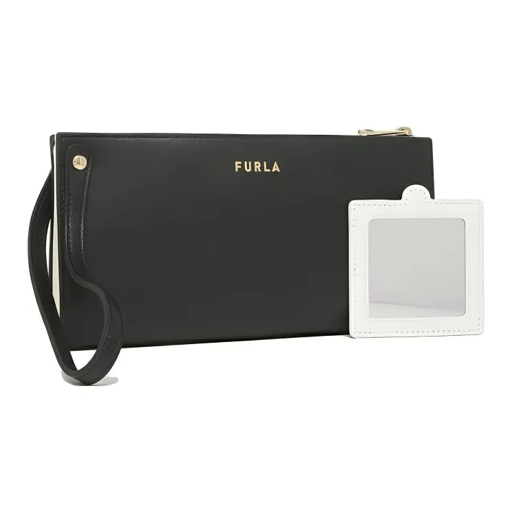 Furla Leather Clutch Women's Black-1