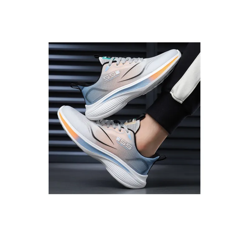 Meiretu Shock Absorbers Slip Resistant Breathable Low Top Running Shoes Men's-4
