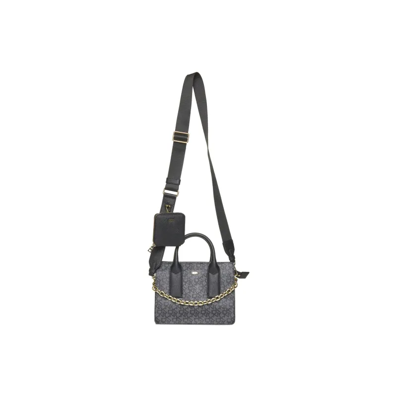 DKNY Cow Leather Tote Bag Shopping Bag Shoulder Bag Crossbody Bag Handbag Regular Women's Black-2