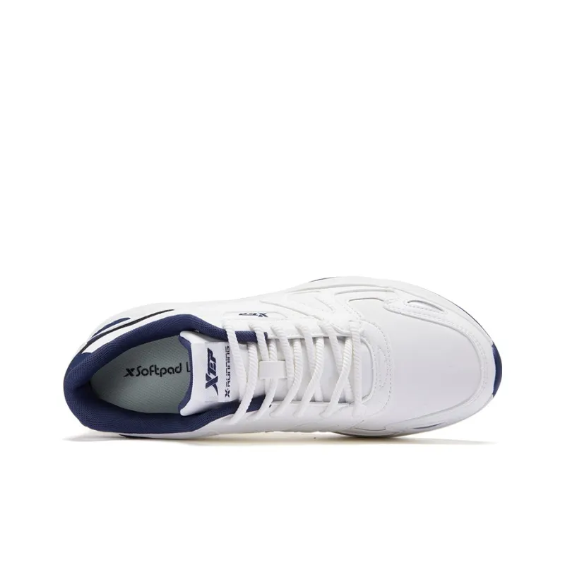 XTEP Shock Absorbers With Abrasion Resistant And Slip Resistant Properties Low Top Chunky Sneakers Men's White Blue-2