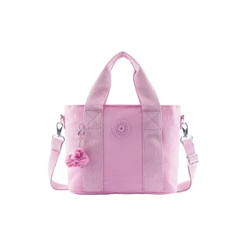 Kipling Polyamide Tote Bag, Shopping Bag, Handbag Medium Size Unisex Pink Purple/Blue