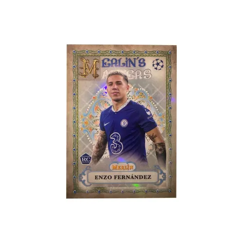 Topps 2023 Merlin Chelsea Rookie Enzo Masters Special Silver Folding Star Card Pass Sports Cards 1 Pc
