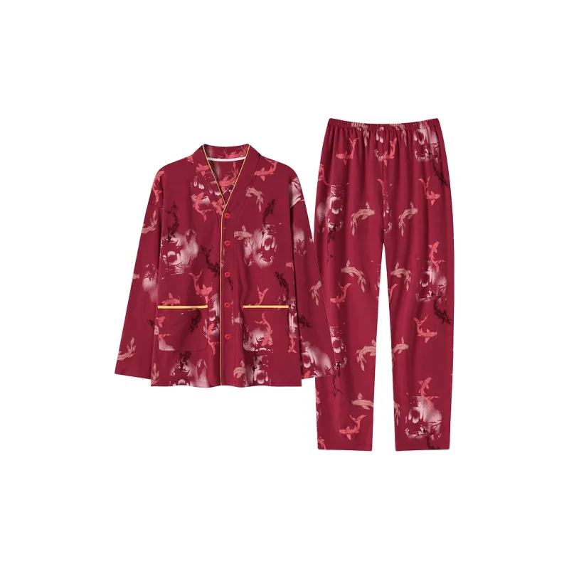 Mulong Family Pajama Set Men's Red-0