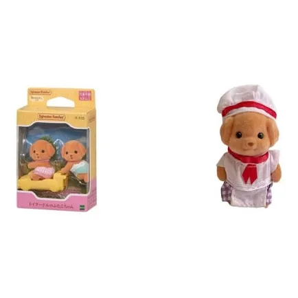Sylvanian Families Poodle Family Dolls Plush Doll Small Size Tall-6