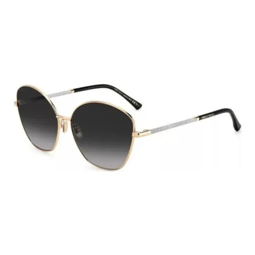 Jimmy Choo Stainless Steel Irregular Shape Sunglasses Women's Gold