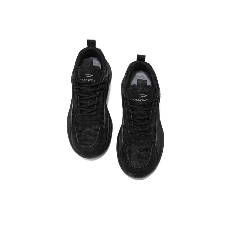 DEERWAY Cushioned Slip Resistant Abrasion Resistant Low Top Chunky Sneakers Men's-3