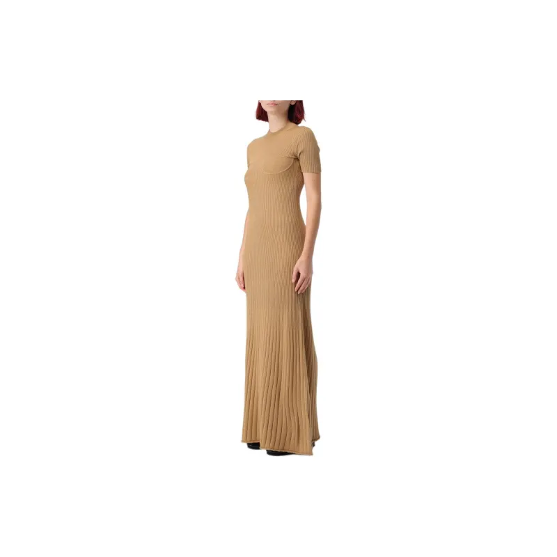 MaxMara Short Sleeve Ribbed Dress-2