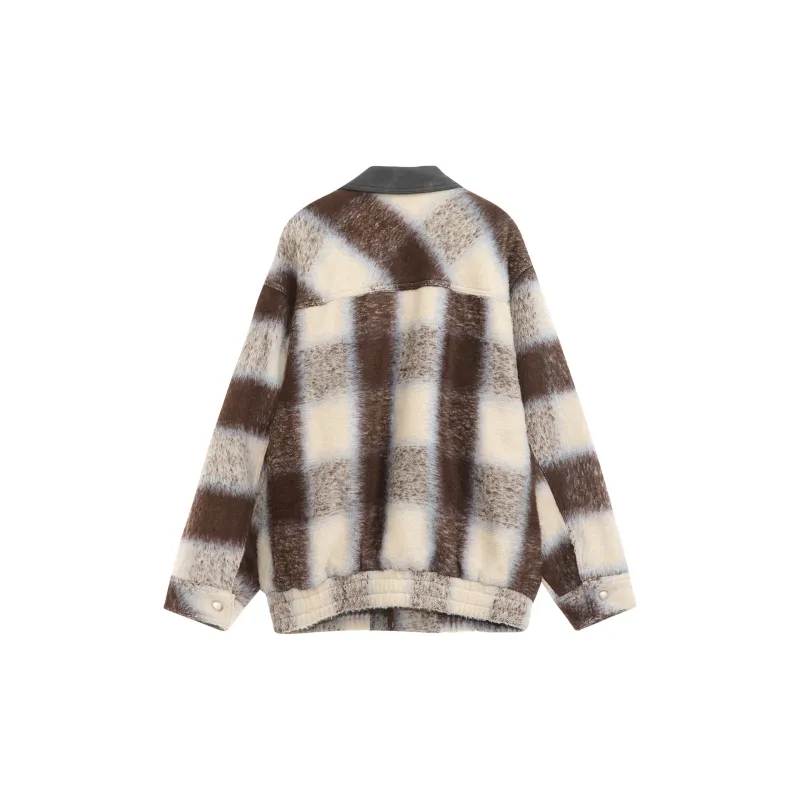 Vine Color Velvet feel Coat Women's Apricot-1