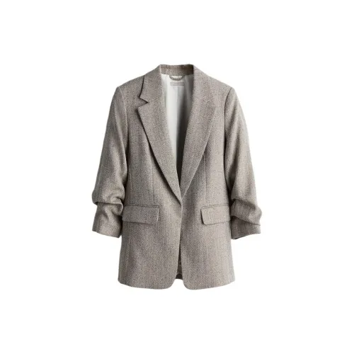 H&M Business Suits Women's Beige/herringbone